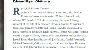 Obituario de Edward Ryan